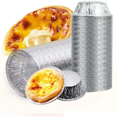 Obrázek produktu pro 100 kusů jednorázových formiček na palačinky z hliníkové fólie, formičky na palačinky, formičky na pečení