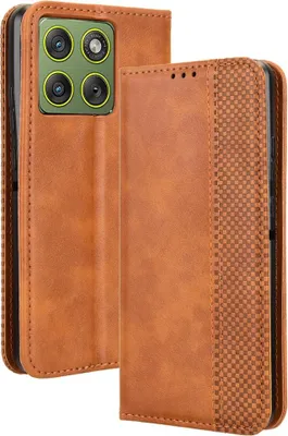 Produktbild von Motorola Edge 70 Hülle - Coverup Vintage Style Klapphülle - Braun
