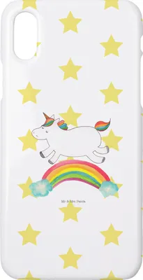 Produktbild von Mr. & Mrs. Panda Iphone 10 Handyhülle Einhorn Regenbogen - Weiß - Geschenk, Einhornpower, Hülle, Handy, X, Unicorn, Case, Glitzer, Erwachsenwerden