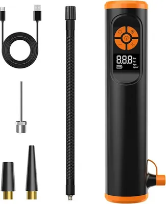 Image de INF Compresseur d'air portable intelligent pour pneus de voiture avec écran numérique et lumière LED