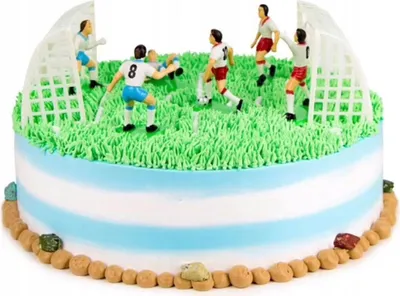 Immagine prodotto di Set di torte di compleanno Porte di calcio Decorazione del campo di calcio