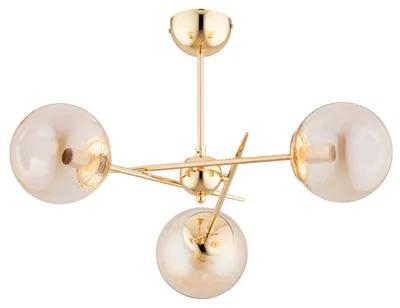 Immagine prodotto di Lampada da soffitto PRIMERY oro-ambra 3xE14x10W in metallo, dimensioni: 35x58x58 cm, IP20, Alfa