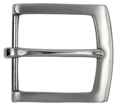 Produktbild von FRONHOFER klassische Gürtelschnalle silber, Edelstahl gebürstet für 4 cm Riemen