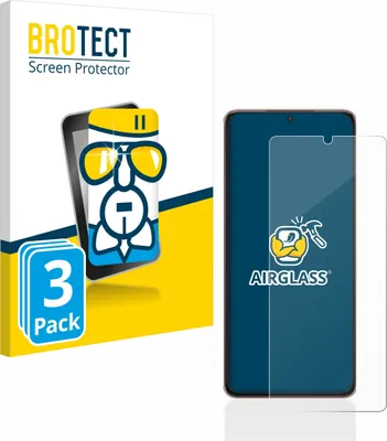 A product package for a screen protector is shown next to a smartphone with a screen protector applied.