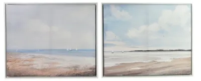Productafbeelding van Ingekochte set van 2 canvasprints, afmetingen 40x50 cm, met afbeelding van de zee