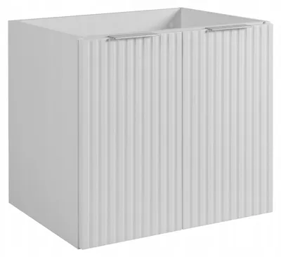 Zdjęcie produktu dla Szafka Łazienkowa Wisząca Pod Umywalkę 60X46 Cm Flisan Biała Dwudrzwiowa