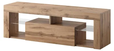 Productafbeelding van Televisie, tv-kast "Hugo", inclusief LED-verlichting, bruin, houtstructuur
