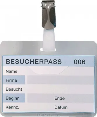 Produktbild von Schild I DURABLE Namensschild m.Clip, transparent, Hartfolie, Einsteckschilde...