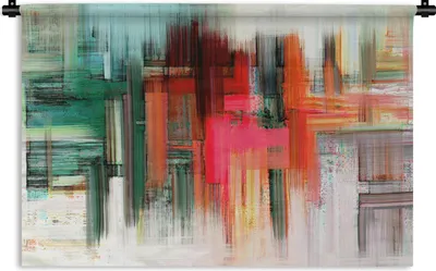 Produktbild von MuchoWow® Wandteppich Wandbehang Ölgemälde - Abstrakt 60x40 cm Tapisserie Dekoration Wandtuch - Wanddekorationen