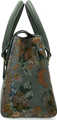 Produktbild von Laura Vita Damen Henkeltasche Blumenmuster Überschlag und Schnalle Andarta 04, Farbe:Grün