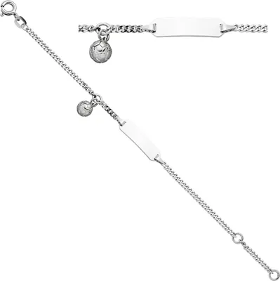 Produktbild von JOBO Schildband Fussball 925 Sterling Silber 14 cm Gravur ID Armband