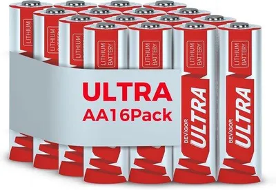 Productafbeelding van AA Lithiumbatterijen 16 Stuks, 1.5V 3500mAh Hoge Capaciteit
