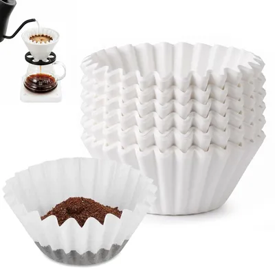 Kaffeefilterpapier 200 Stück, 80/200 mm, weiß, Mandelfilter