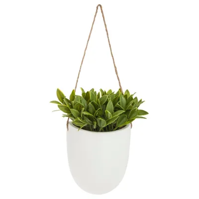 Image de Plante artificielle dans un pot blanc, hauteur 38,5 cm