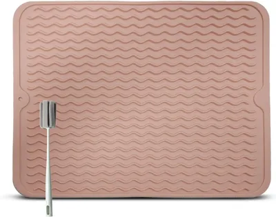 Imagen del producto de Alfombrilla de secado de silicona, libre de BPA, de 40 x 30 cm, resistente al calor, antideslizante, para la cocina
