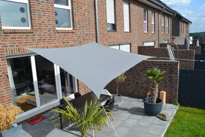 Produktbild von HDPE Vierecksegel 4x5m grau