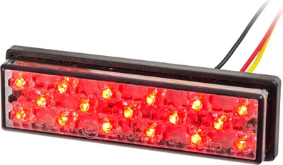Produktbild von Universal Motorrad LED Rücklicht Superflat mit Befestigungslaschen ohne Kennzeichenbeleuchtung getönt