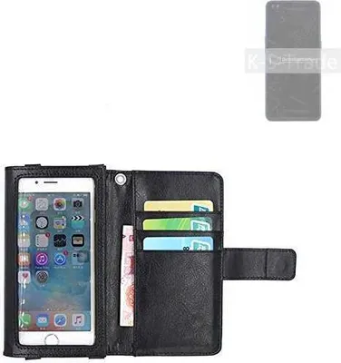Produktbild von K-S-Trade Handy Hülle Schutz Hülle Kompatibel mit Oppo Reno4 Case mit Displayschutz / Schutzfolie Flip Cover Wallet case Etui Hülle schwarz