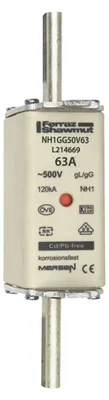 Produktbild von Mersen 1B155.000000 NH1 63A gG 500V NH-Sicherung sfü spannungsführend