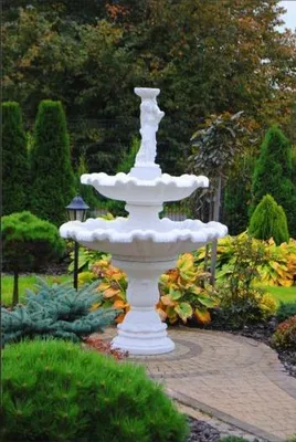 Produktbild von Zierbrunnen Springbrunnen Figur 197cm Brunnen Dekoration Garten Fontaine Teich