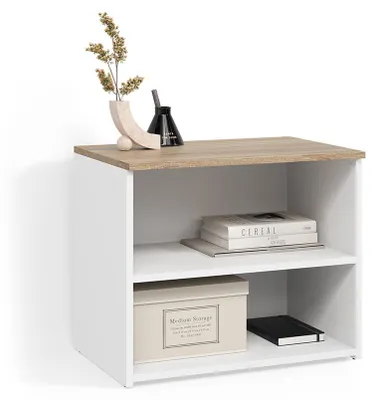 Immagine prodotto di Mobile tv Livinity Piave Bianco/Sonoma 60 x 50 cm con 2 scomparti, Model 58745