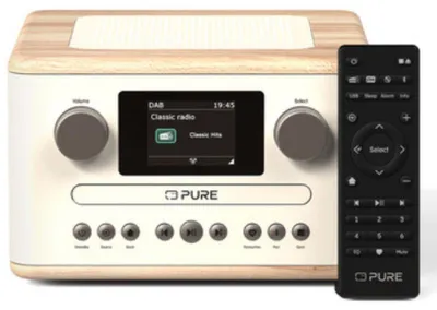 Image de Pure Radio Classic C-D4 Blanc/Chêne
