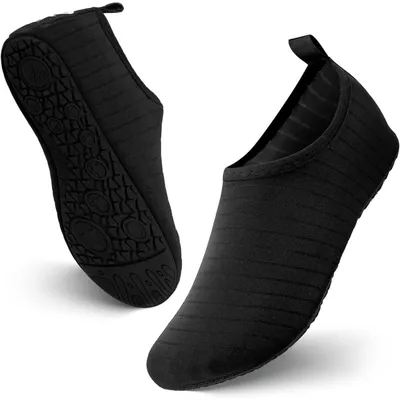 Immagine prodotto di Scarpe da acqua da donna, uomo e bambino, unisex, ad asciugatura rapida, nere, taglia 48/49 EU