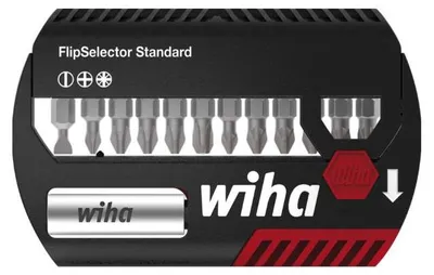Produktbild von Wiha FlipSelector Standard, 12 Stück(e), Phillips, Pozidriv, Schlitz, Polyamid, 5.5 PH1 PH2 PZ1 PZ2 PZ3 PH3, 25 mm, 25,4 / 4 mm (1 / 4")