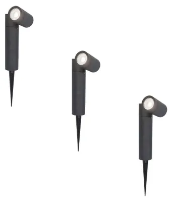Image de HOFTRONIC - Spot à piquet jardin 4W 345lm 6500K IP65 Noir Dimmable