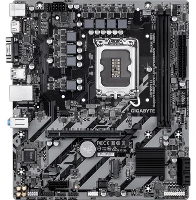 Produktbild von GIGABYTE H810M H Mainboard – Intel Core Ultra (Serie 2) CPUs, 4+1+2 Phasen VRM, bis zu 6400 MHz DDR5, 1xPCIe 4.0 M.2, 1GbE LAN, USB 3.2 Gen 1, Intel, LGA 1851 (Socket V1), Intel Core Ultra (Series 2), LGA 1851, DDR5-SDRAM, 128 GB