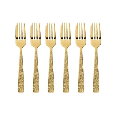 Produktbild von Sambonet Set 6 Kuchengabeln Edelstahl/PVD Gold 52717GA5
