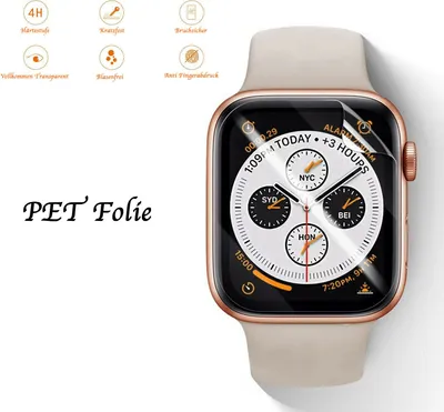 Produktbild von PET Displayschutzfolie für Apple Watch Series 1-6 SE / 38mm Panzerfolie
