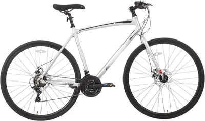 Produktbild von Hybrid Fahrrad für Erwachsene M – 21 Gänge – Leichter Aluminiumrahmen – 700c – Silber – City & Trekking