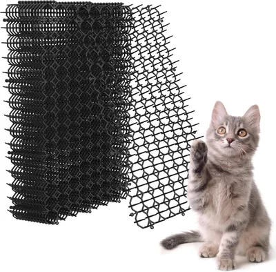 Productafbeelding van Kattenafweermat - doornrooster tegen katten - 40 x 20 cm - 12 stuks - voor meubels en tuin