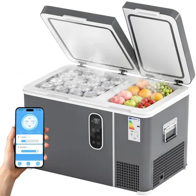 Produktbild von Tragbare Kühlbox Kühlschrank 35 L - Elektrisch - Dual-Zone-Kompressor - App-Steuerung - Schwarz