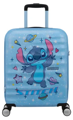 Productafbeelding van American Tourister trolley Wavebreaker Disney Spinner 55 / 20 TSA Disney FL Stitch Universe Lichtblauw
