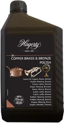 Produktbild von Hagerty COPPER, BRASS & BRONZE POLISH 2000ml I Effiziente Bronze Messing Kupfer-Politur für erneuerten Glanz I Polierpaste für Deko Musikinstrumente