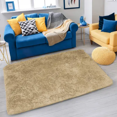 Obrázek produktu pro Koberec Shaggy Strado 80x150 CappuccinoCamel (světle hnědý)