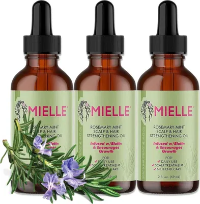 Produktbild von Rosmarinöl Haaröl Haarpflege Haarwachstum Kopfhaut  von MIELLE, 3x 59ml