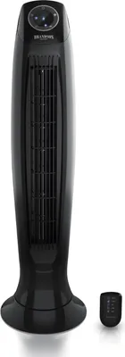 Produktbild von Brandson Turmventilator mit Timer, Silent ECO Green, DC Standventilor mit Fernbedienung, Säulenventilator inkl. Oszillation, Ventilator, sehr leise, energiesparend, Schwarz