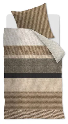 Produktbild von Löschen Beddinghouse Renforcé-Bettwäsche-Garnitur Jacco Farbe Sand Größe 155 x 220 cm + 1x 80 x 80 cm