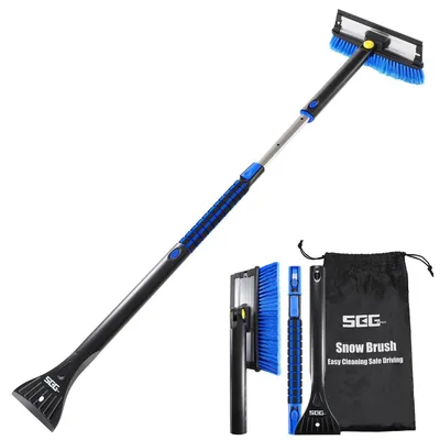 Image de Brosse à neige et grattoir à glace 3-en-1 télescopiques – 130 cm
