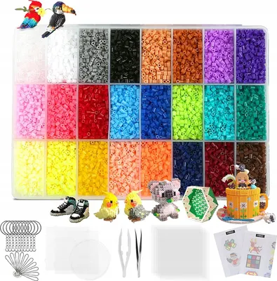 Produktbild von Kreativset bügelperlen 24000 stück pastel 2,6 mm für schmuck & deko