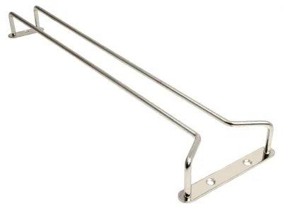 Productafbeelding van Professioneel glazen houder, verchroomd, 400x110mm, roestvrijstalen glazenhouder voor bars