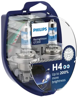 Image de Philips RacingVision GT200 H4 12V 60/55W P43t-38 (boîte de 2)