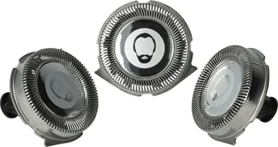 Produktbild von vhbw 3x Ersatz-Scherköpfe kompatibel mit Philips RQ1180X, RQ1180CC, RQ3, RQ310, RQ330, RQ1180, RQ1190, RQ1190X, RQ1195 Elektrorasierer, Silber