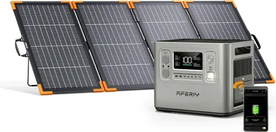 Zdjęcie produktu dla AFERIY P210 2400 W 2048 Wh stacja zasilania z panelem solarnym 400 W, 13 wyjść, UPS, camping i dom
