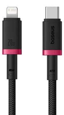 Obrázek produktu pro Baseus P10377800U01-01, 1 m, Lightning, USB C, Samec, Samec, Černá, Červená