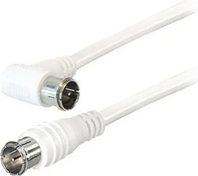 Zdjęcie produktu dla Kabel przyłączeniowy PÖTZELSBERGER SAT, 5 m, 2xF-St., wtykowy, w kolorze czarnym, z kątowym złączem