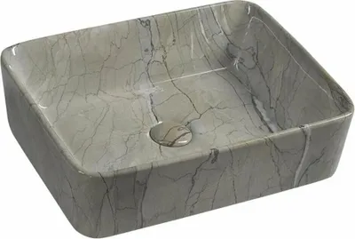 Immagine prodotto di Sapho Dalma - Lavabo da appoggio, 475x375 mm, senza foro per rubinetto, grigio MM513
